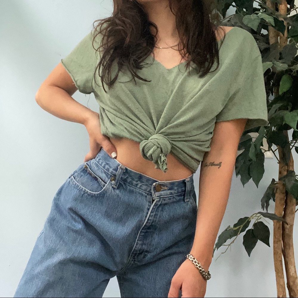 SOLD Urban outfitters tattered edge sage t-shirt